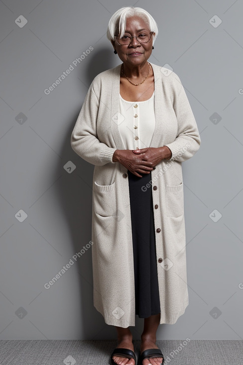 Elderly female with  white hair