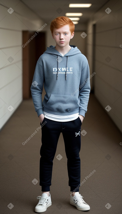 Teenager boy with  ginger hair