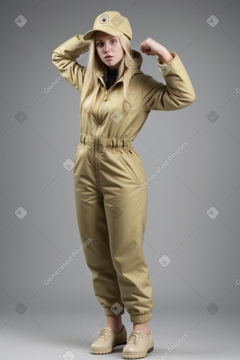 Caucasian young adult female with  blonde hair