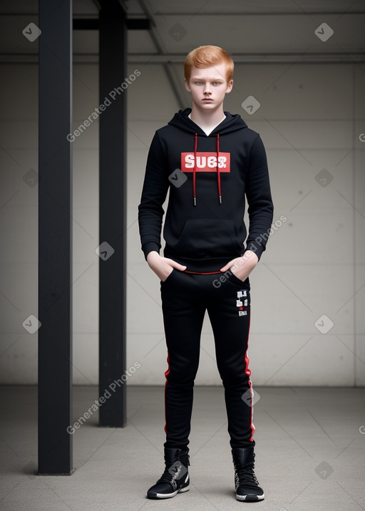 Swiss teenager boy with  ginger hair