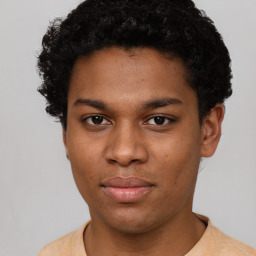Neutral latino young-adult male with short  brown hair and brown eyes