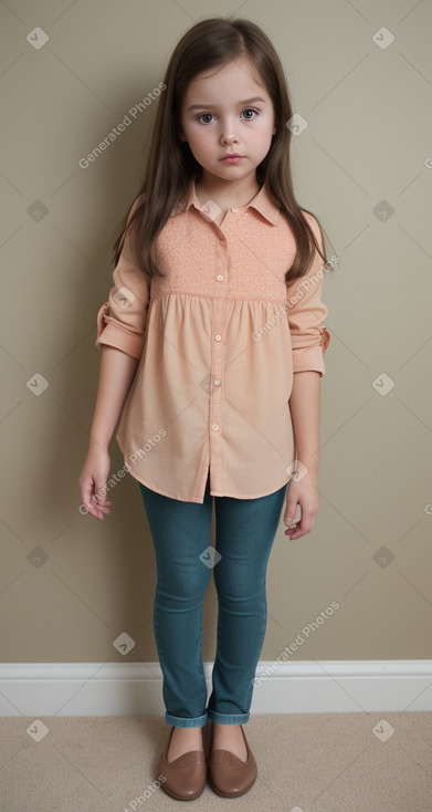 Child girl with  brown hair