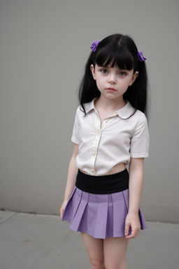 Child female with  black hair