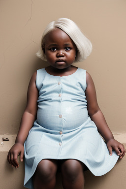 Kenyan child girl with  white hair