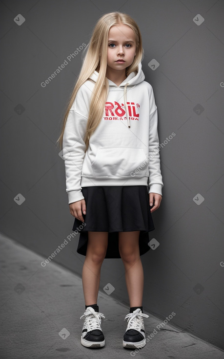 Polish child girl with  blonde hair