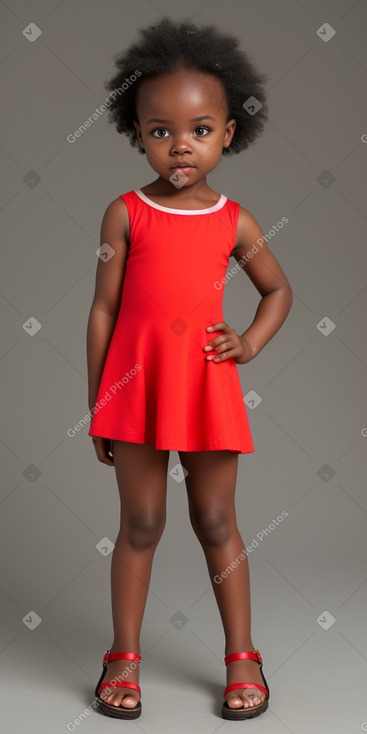 African infant girl with  gray hair