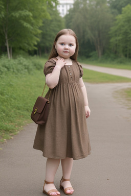 Latvian infant girl with  brown hair