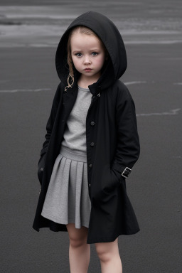 Icelandic child female with  black hair