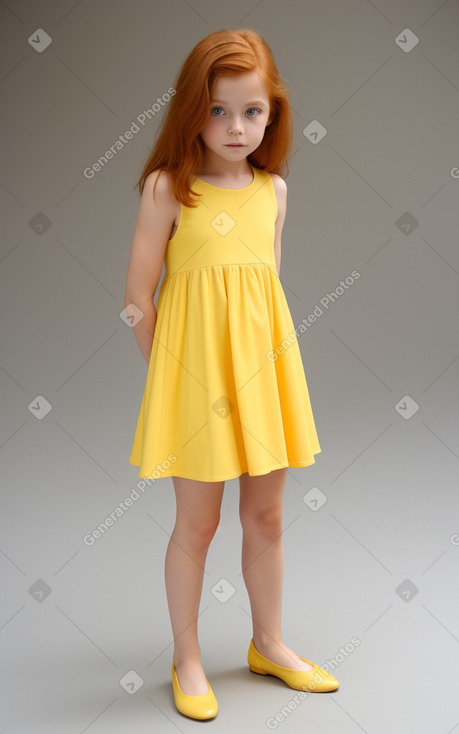 French child girl with  ginger hair