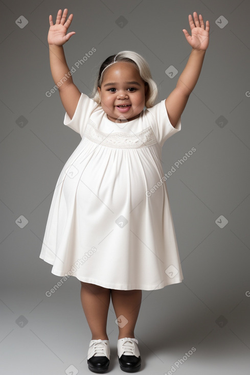 Dominican infant girl with  white hair