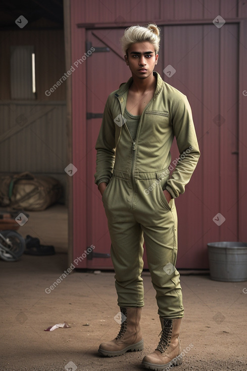 Pakistani young adult male with  blonde hair