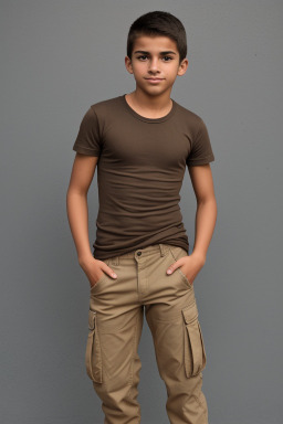 Peruvian teenager boy with  brown hair