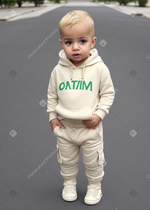 Algerian infant boy with  blonde hair