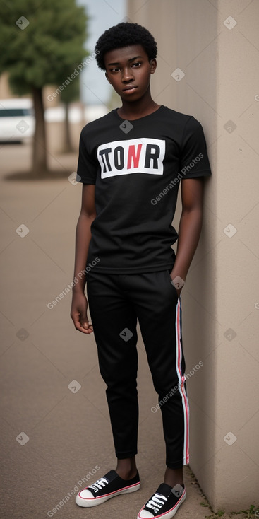 Togolese teenager boy with  black hair