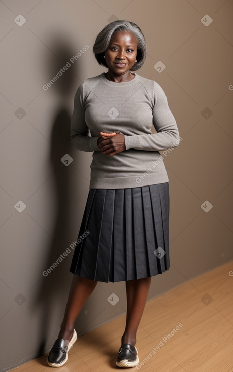 Ugandan middle-aged female with  gray hair