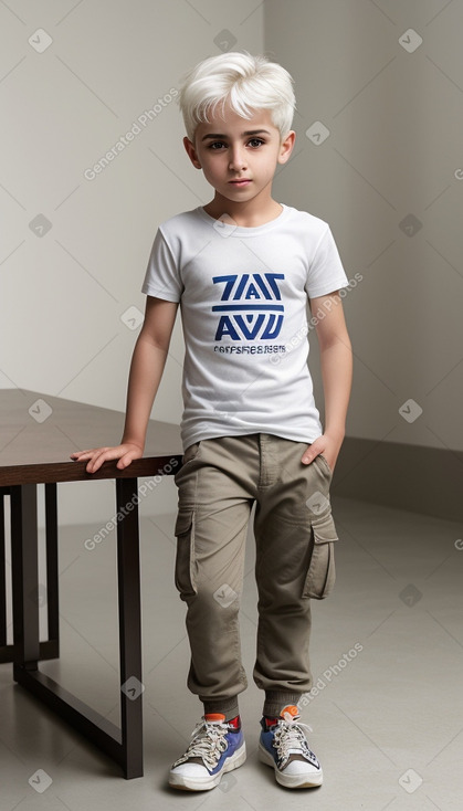 Armenian child boy with  white hair