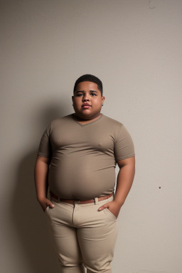 Dominican teenager boy with  brown hair