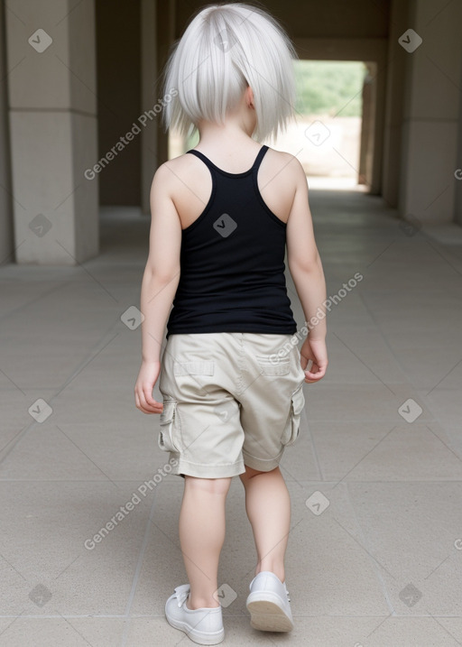 Greek infant girl with  white hair