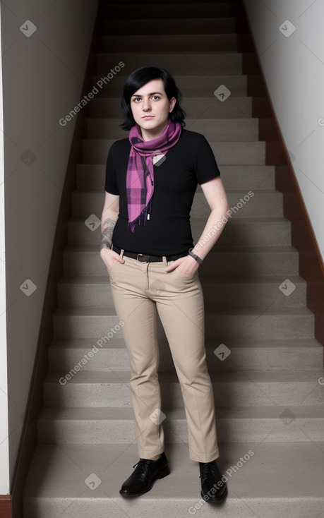 Albanian adult non-binary with  black hair