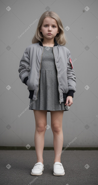 Slovak child girl with  gray hair