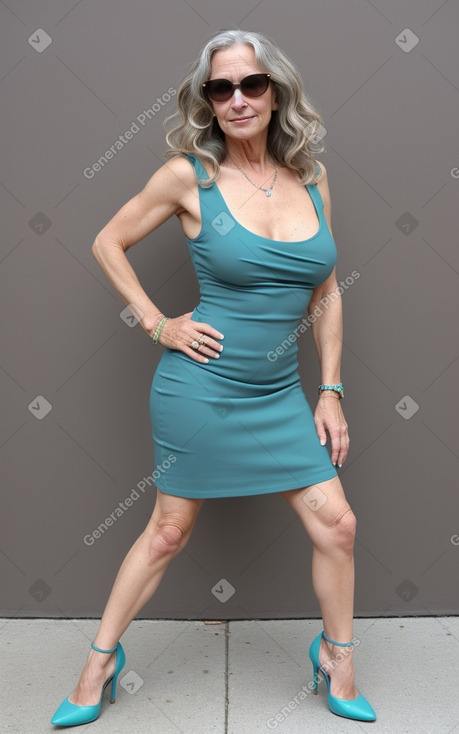 Caucasian 45 years female with  gray hair