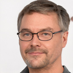 Neutral white adult male with short  brown hair and brown eyes