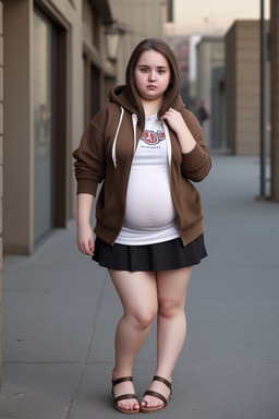 Serbian young adult female with  brown hair