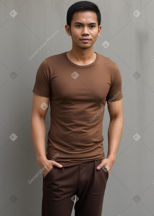 Indonesian adult male with  brown hair