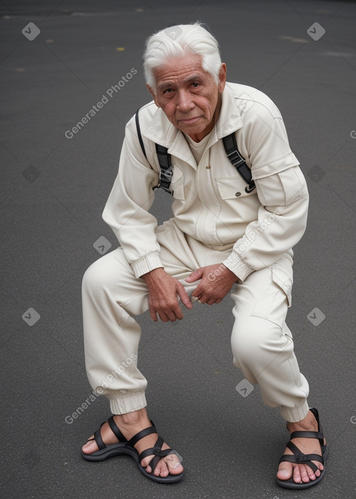 Peruvian elderly male with  white hair