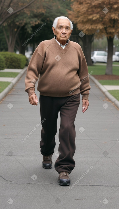 Hispanic elderly male with  brown hair