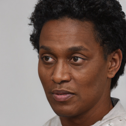 Neutral latino adult male with short  black hair and brown eyes