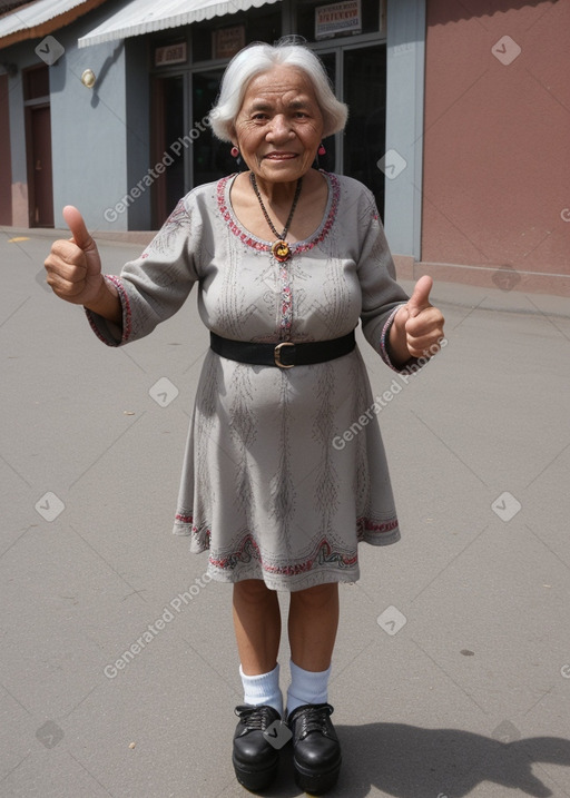 Bolivian elderly female with  gray hair