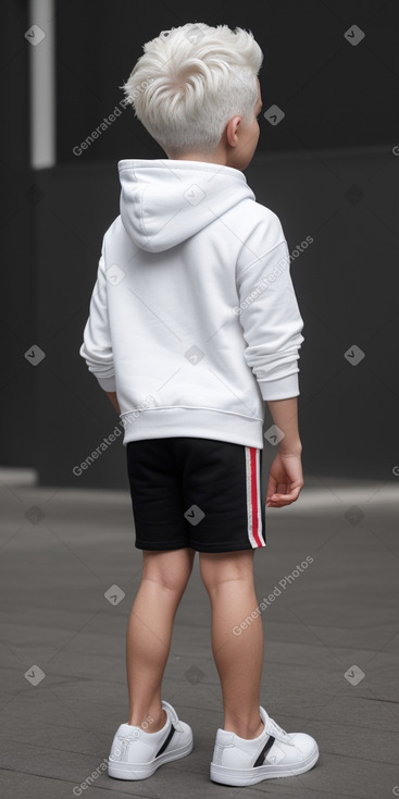 Albanian child male with  white hair