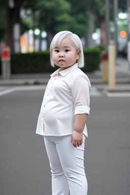 Vietnamese infant girl with  white hair