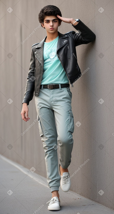 Iranian teenager boy with  gray hair