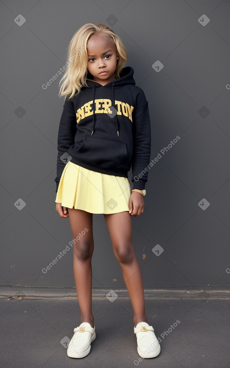 African child girl with  blonde hair