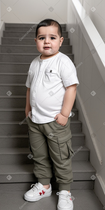 Turkish infant boy with  white hair