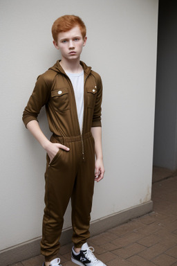 Paraguayan teenager boy with  ginger hair