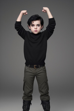 Irish child boy with  black hair