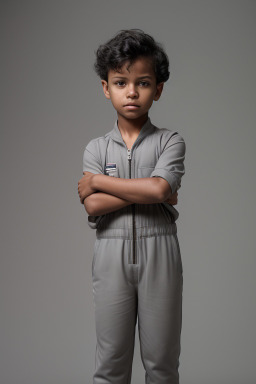 Panamanian child boy with  gray hair