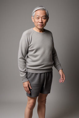 Chinese 45 years male with  gray hair