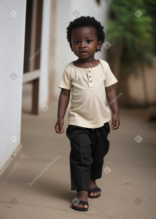 Nigerian infant boy with  black hair