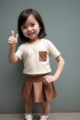 Singaporean infant girl with  brown hair