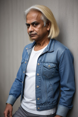 Bangladeshi 45 years male with  blonde hair