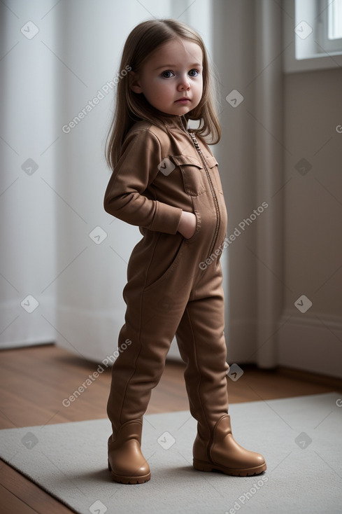 Swedish infant girl with  brown hair