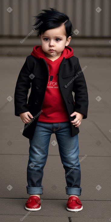 Danish infant boy with  black hair