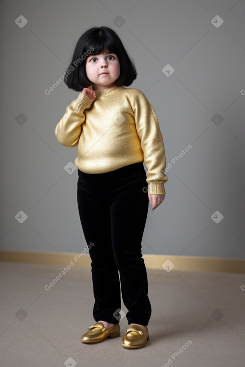 Swiss infant girl with  black hair