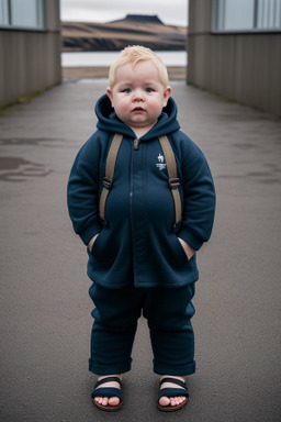 Icelandic infant boy with  blonde hair