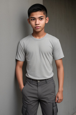 Malaysian teenager boy with  gray hair