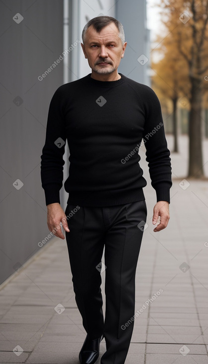 Belarusian 45 years male with  black hair